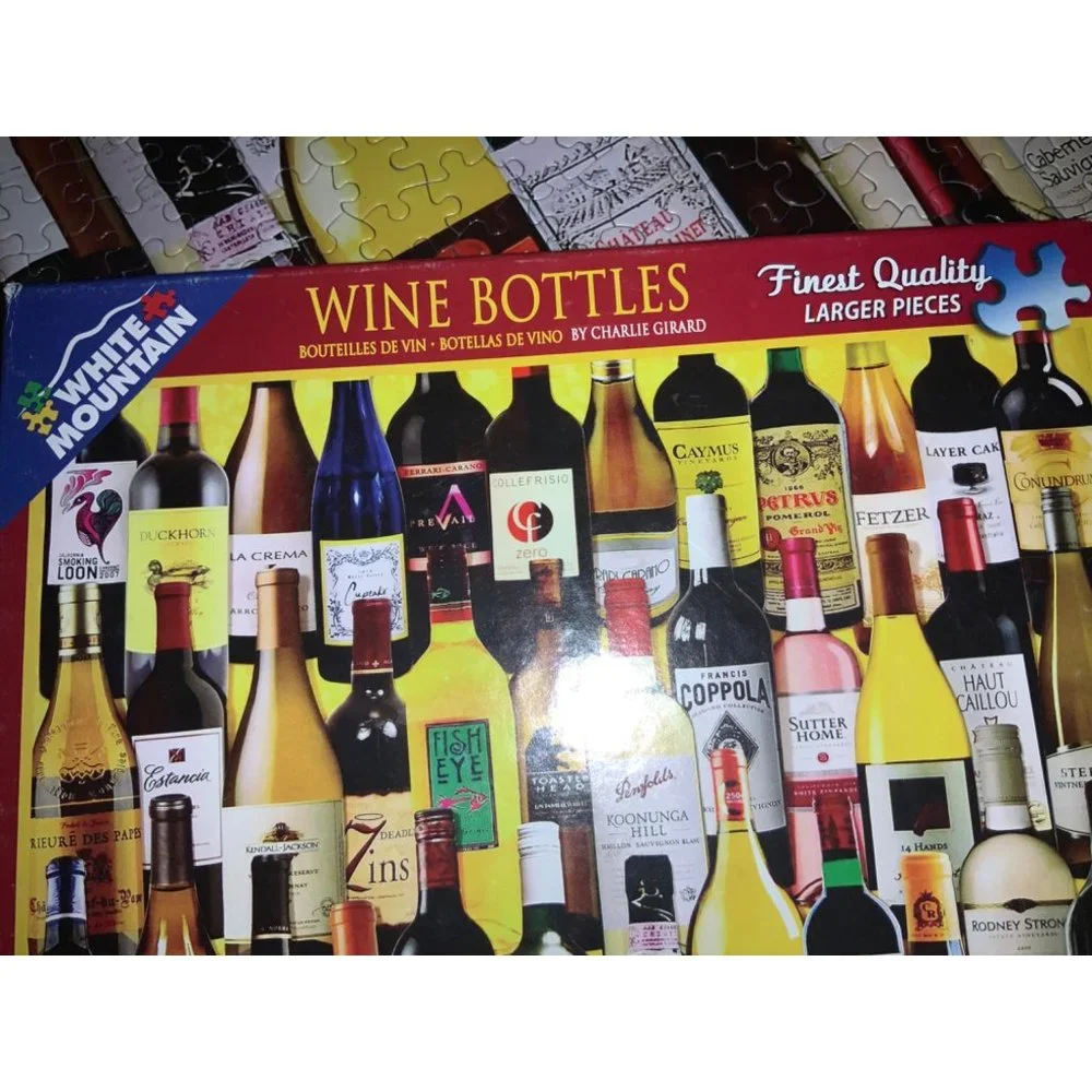 White Mountain Wine Bottle Puzzle 1000 piece